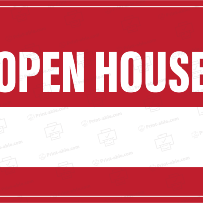 Open House Sign Printable 3916