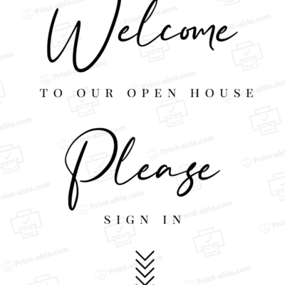 Open House Sign Printable 3918