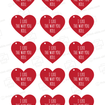 Valentine's Tag Printable 3903