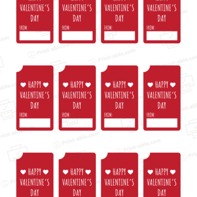 Valentine's Tag Printable 3905