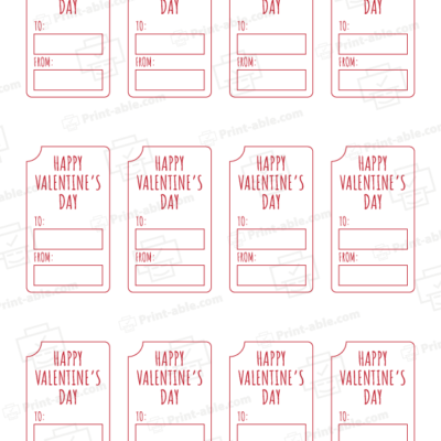 Valentine's Tag Printable 3906