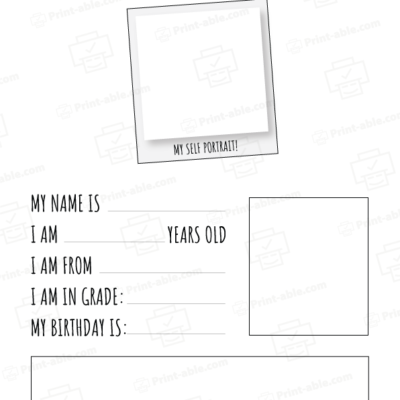 All About Me Worksheet Printable 4906