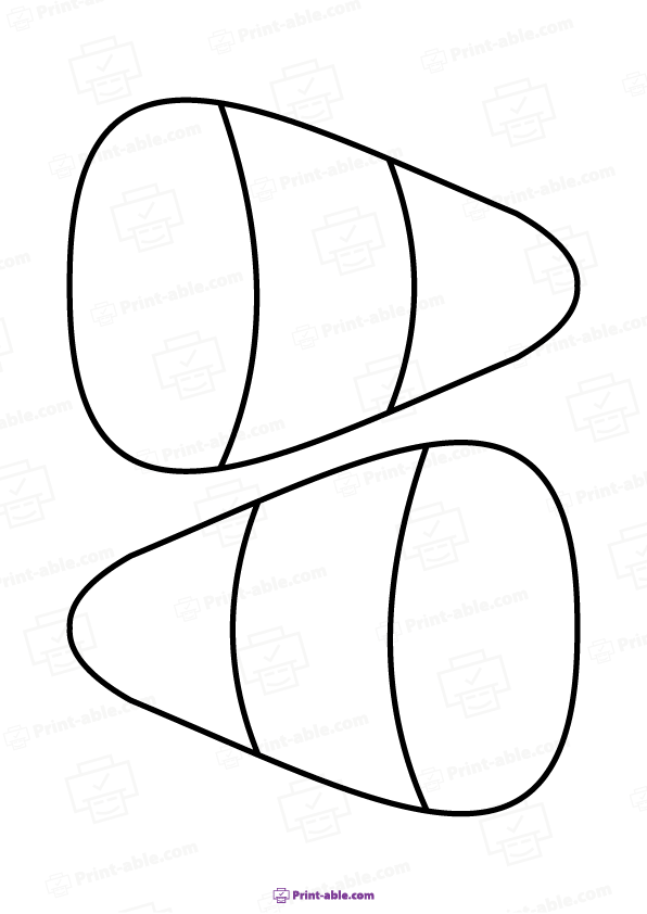 Corn Candy Outline Printable 3106
