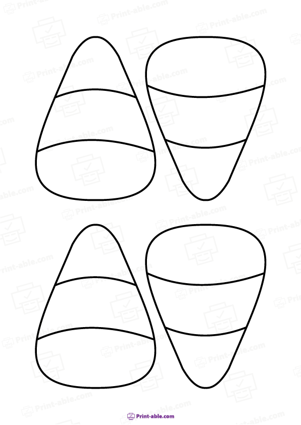 Corn Candy Outline Printable 3107