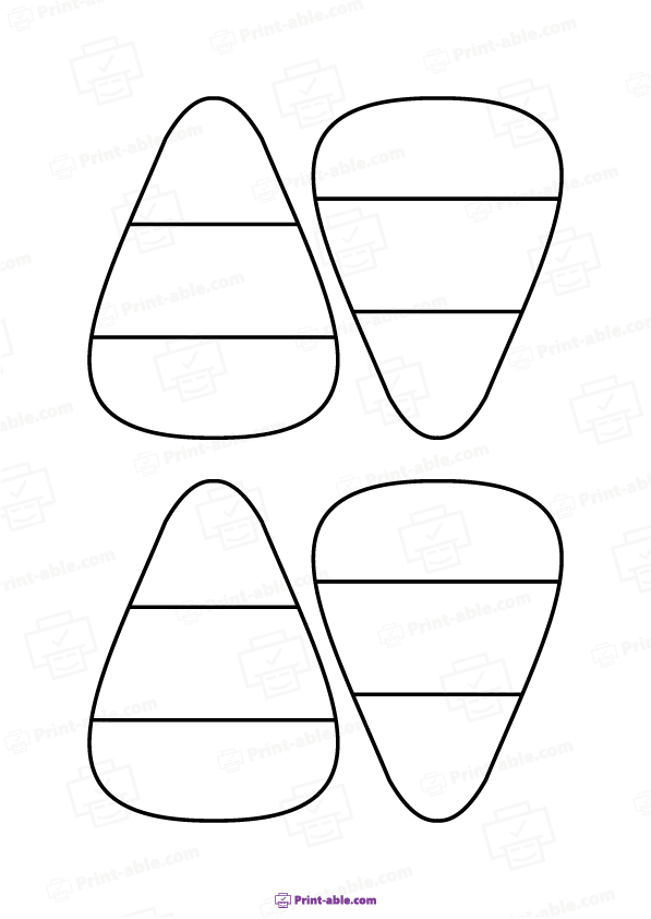 Corn Candy Outline Printable 3108