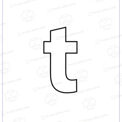 Blank Lowercase Letter T Printable 2102