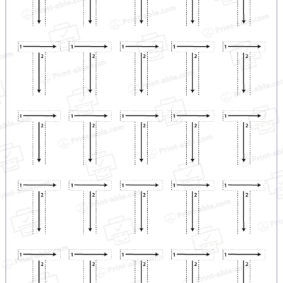 Letter T Uppercase Tracing Worksheet 2105