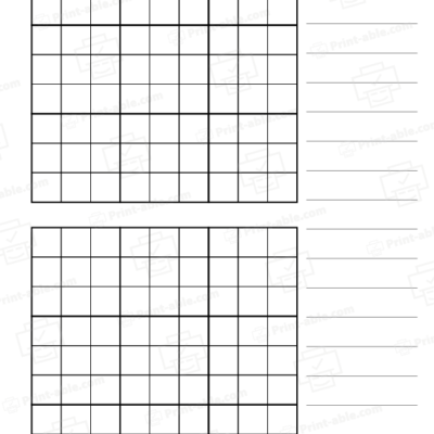 Blank Sudoku Grid Printable