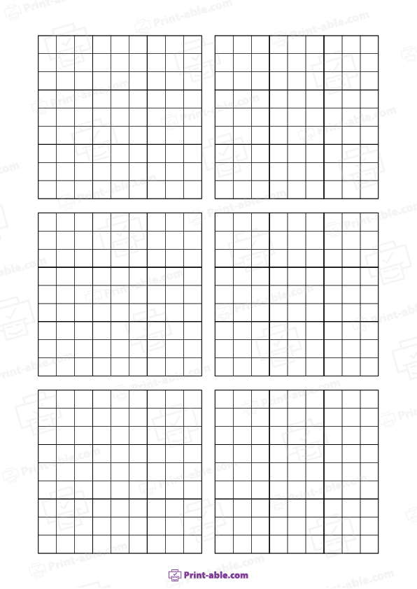 Blank Sudoku Printable Free Download