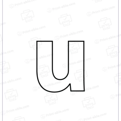 Blank Lowercase Letter U Printable 2122