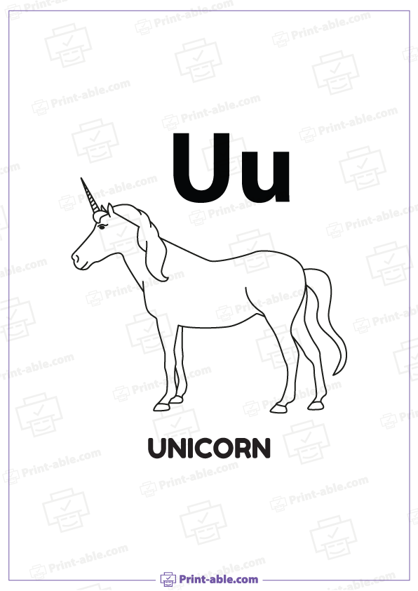 Letter U Coloring Worksheets 2127