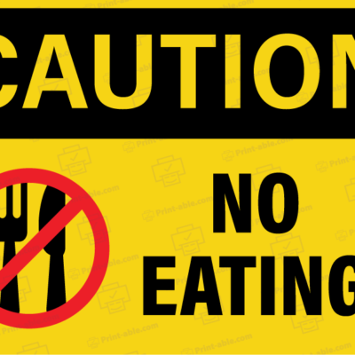 No Eating Sign Printable 3101