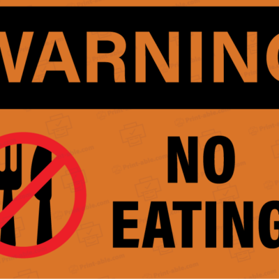 No Eating Sign Printable 3103