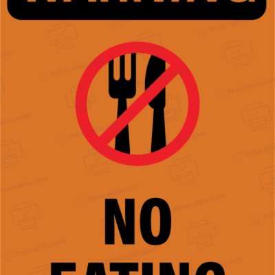 No Eating Sign Printable 3106
