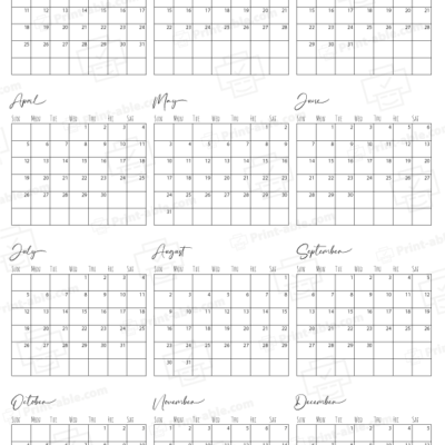 2037 Calendar Printable 1112
