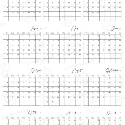 2037 Calendar Printable 1114