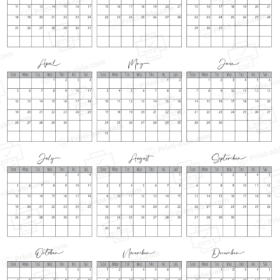 2037 Calendar Printable 1107