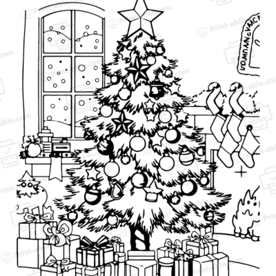 Christmas Tree Coloring Page