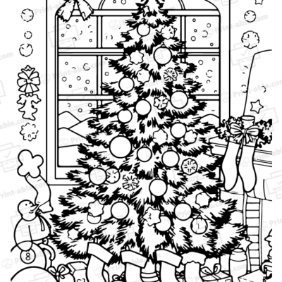 Christmas Tree Coloring Page