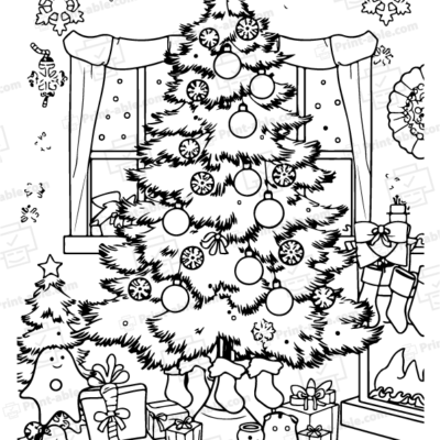 Christmas Tree Coloring Page