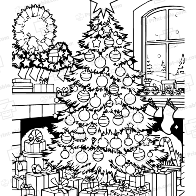 Christmas Tree Coloring Page