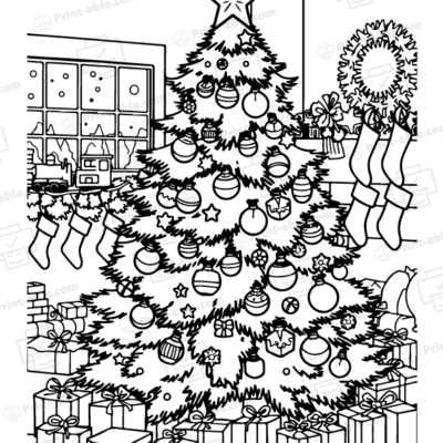 Christmas Tree Coloring Page