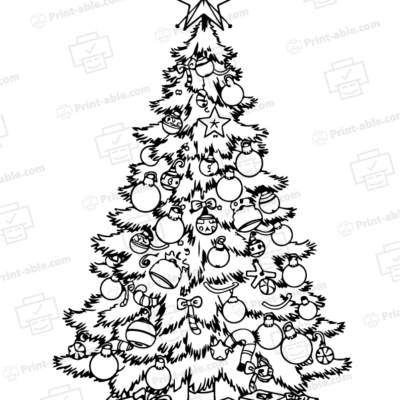 Christmas Tree Coloring Page