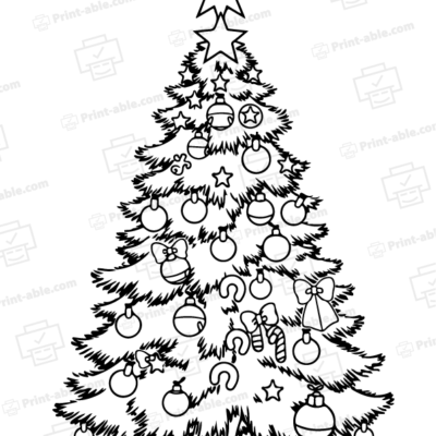 Christmas Tree Coloring Page