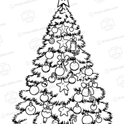 Christmas Tree Coloring Page