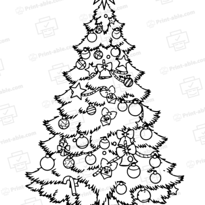 Christmas Tree Coloring Page