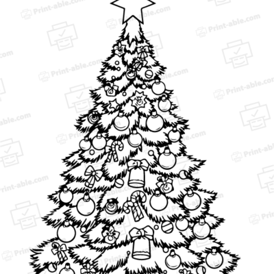 Christmas Tree Coloring Page