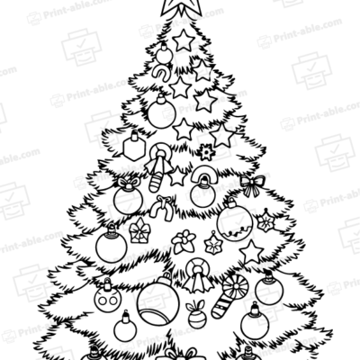 Christmas Tree Coloring Page