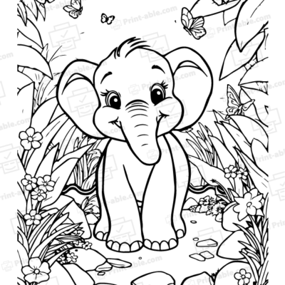 Elephant Coloring Page