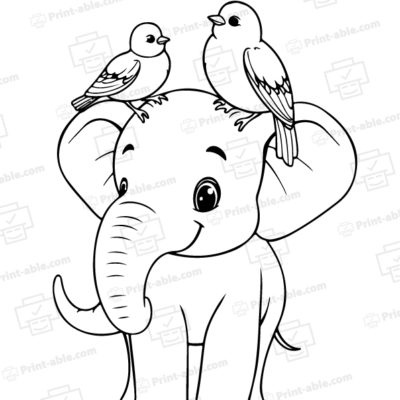 Elephant Coloring Page
