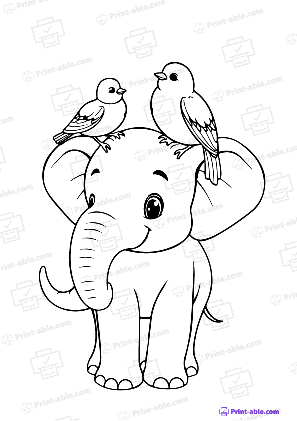 Elephant Coloring Page
