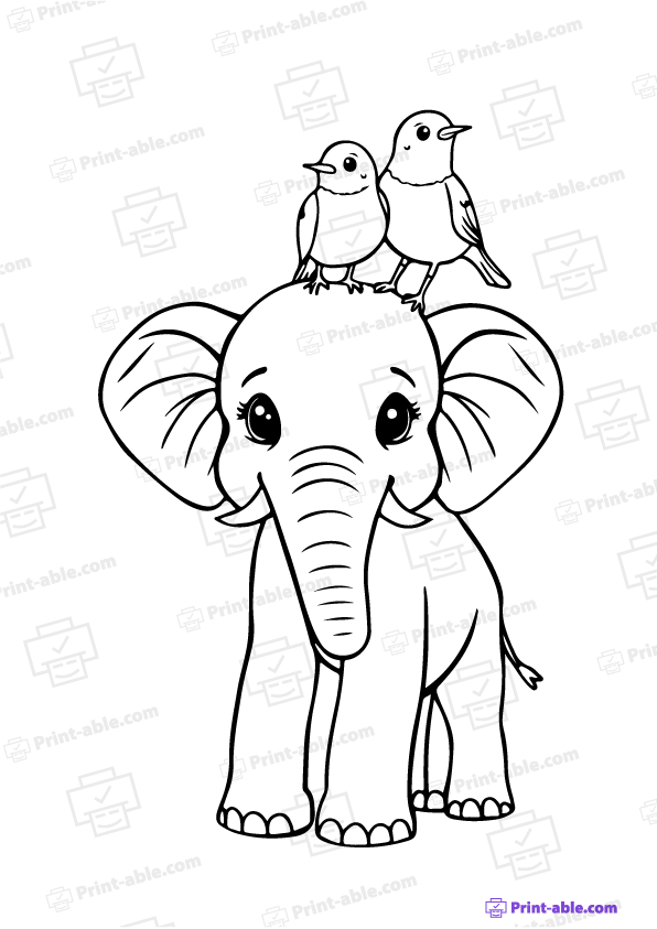 Elephant Coloring Page