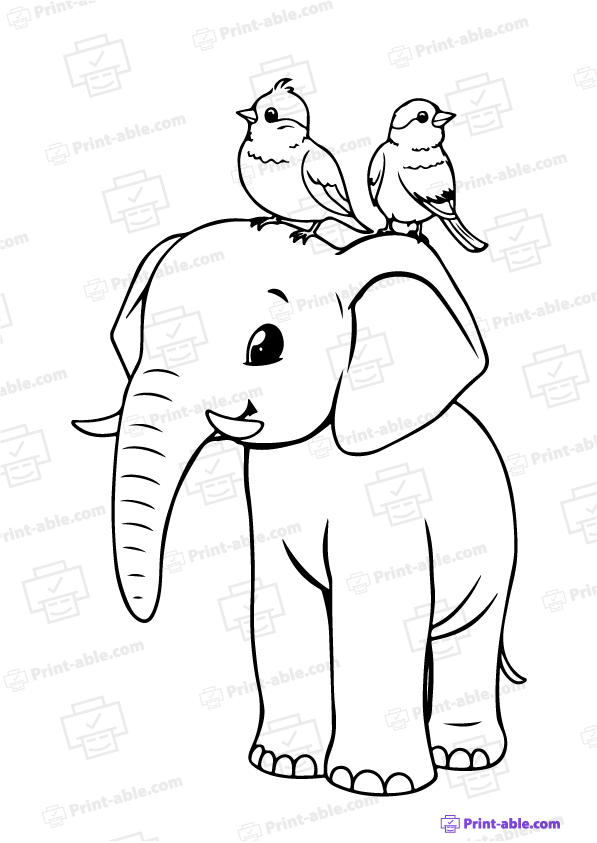 Elephant Coloring Page