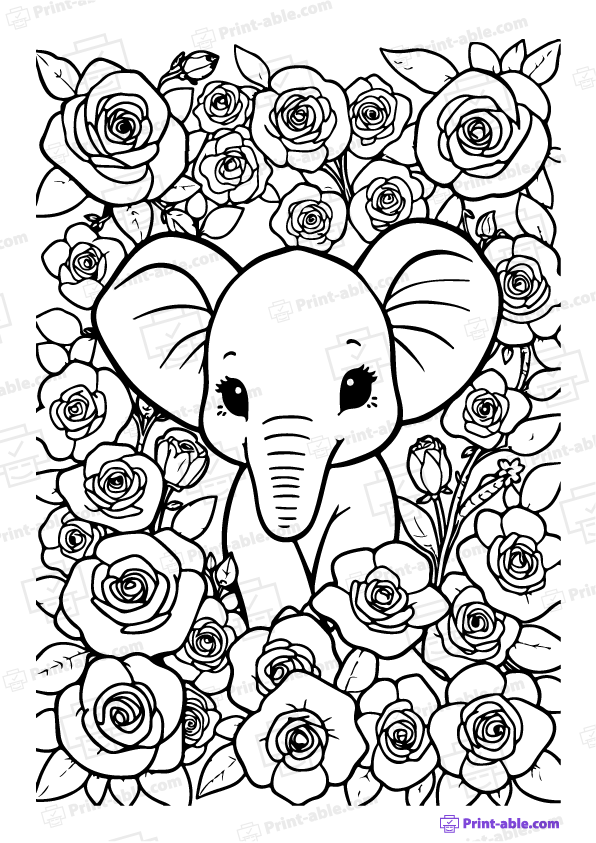 Elephant Coloring Page