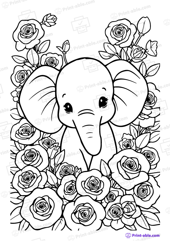 Elephant Coloring Page