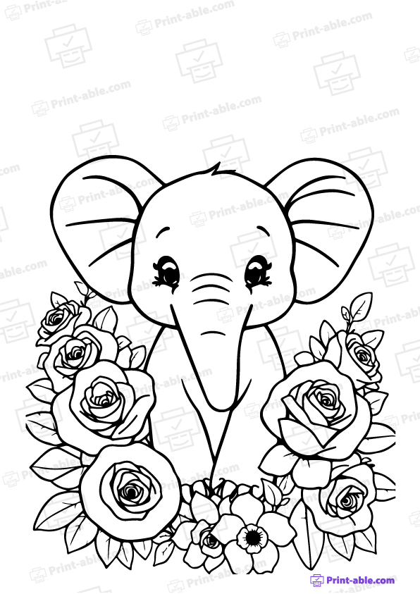 Elephant Coloring Page