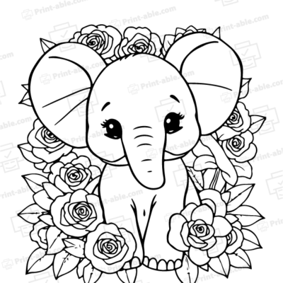Elephant Coloring Page