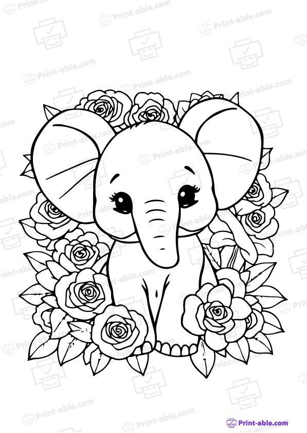 Elephant Coloring Page