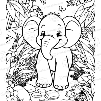 Elephant Coloring Page