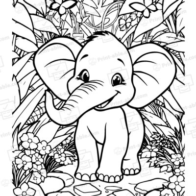 Elephant Coloring Page