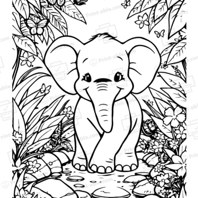 Elephant Coloring Page