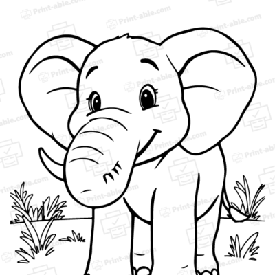 Elephant Coloring Page