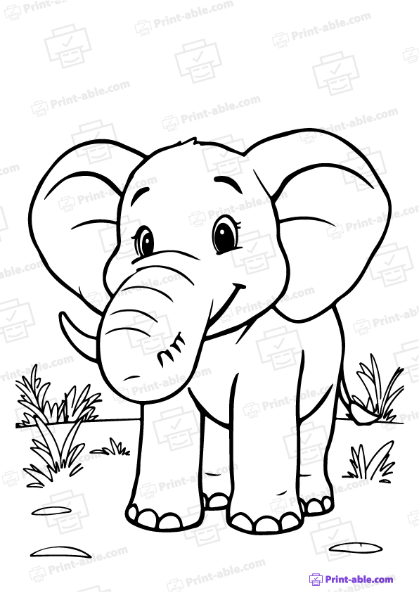 Elephant Coloring Page