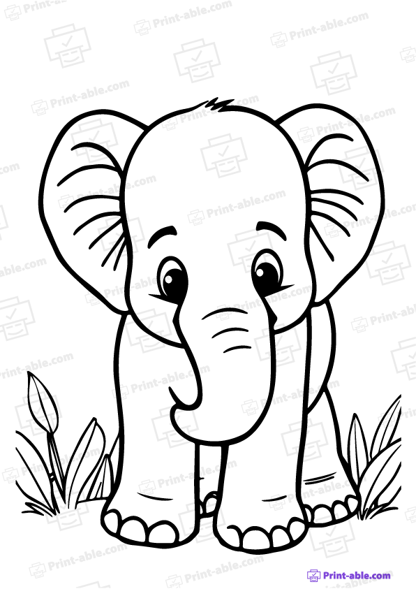 Elephant Coloring Page