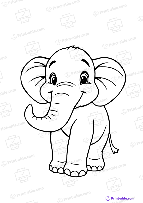 Elephant Coloring Page