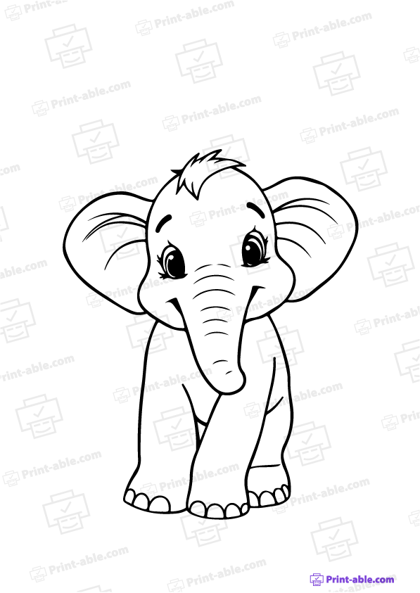 Elephant Coloring Page
